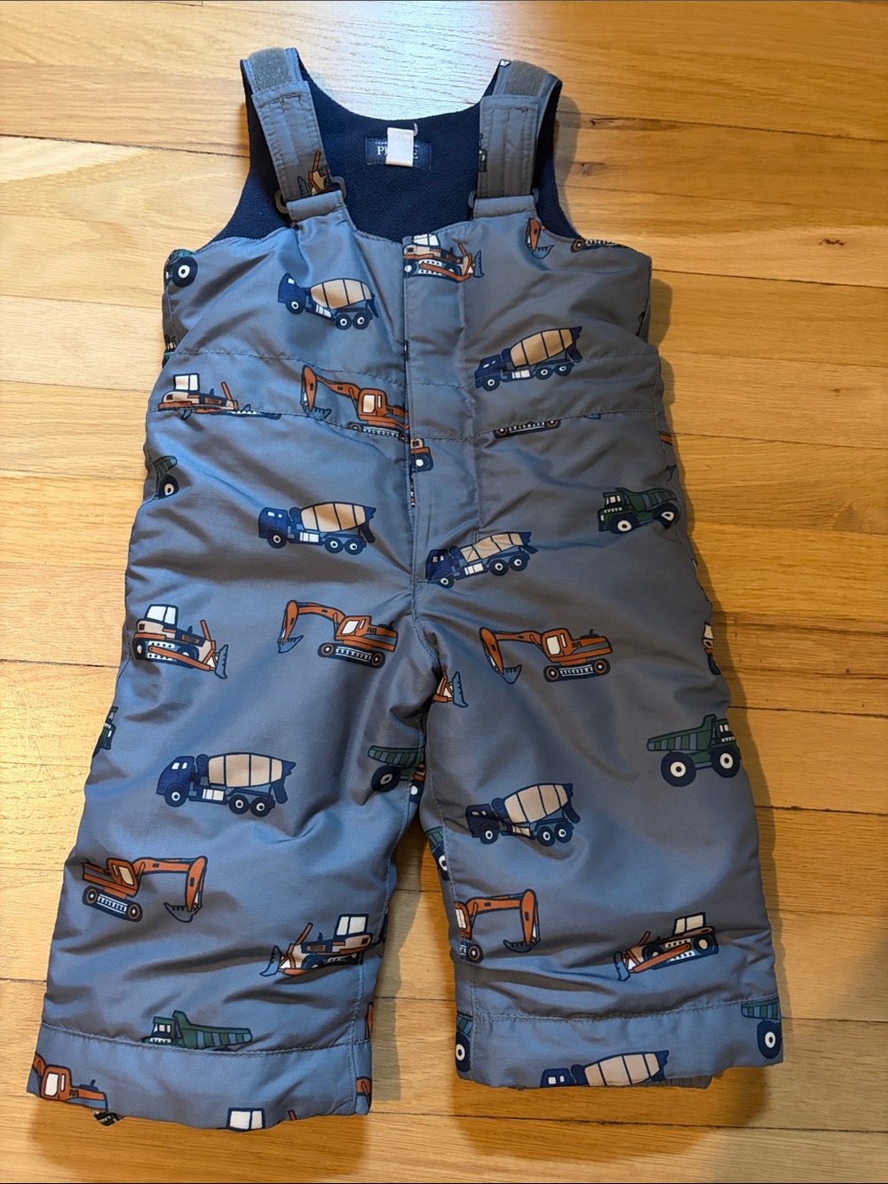 Toddler Construction Print Snowpants Overalls